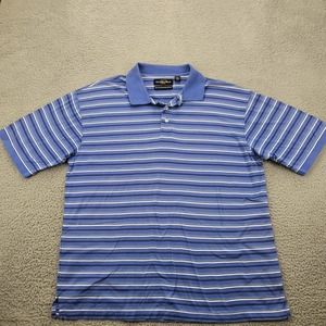 Golden‎ Bear Shirt Mens Large Purple Striped Polo Golf 60s 2 Ply Mercerized